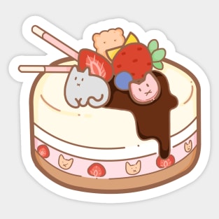 Cat Cake Sticker